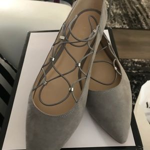 Nine West flats gray. Never been worn. Size 10